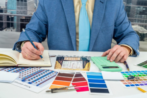 hands man working design apartment according readymade drawing 359031 31257