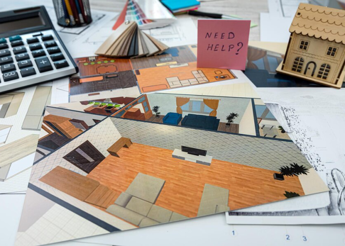 designer takes project where you need choose colors certain drawing new house 359031 34717